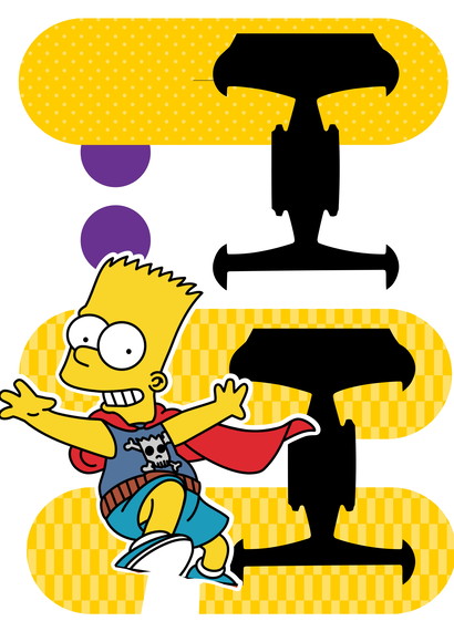 Arquivo Caixa Silhouette Skate Bart Simpson