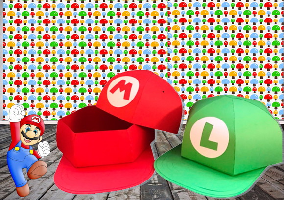 ARQUIVO SILHOUETTE CAIXA BONÉ MÁRIO E LUIGI