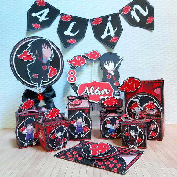 ARQUIVO CAIXA SILHOUETTE SASUKE FESTA EM CASA