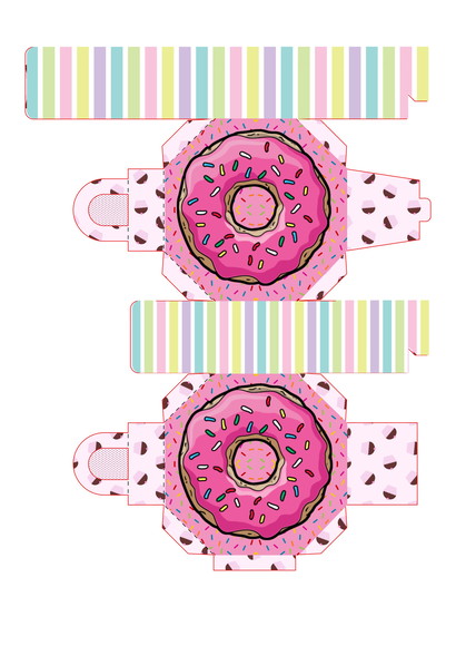 Arquivo Caixa Oitavada Silhouette Donuts