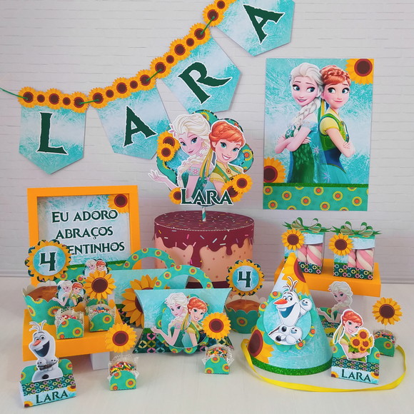 Arquivo Frozen Fever pdf Corte Manual Festa em Casa