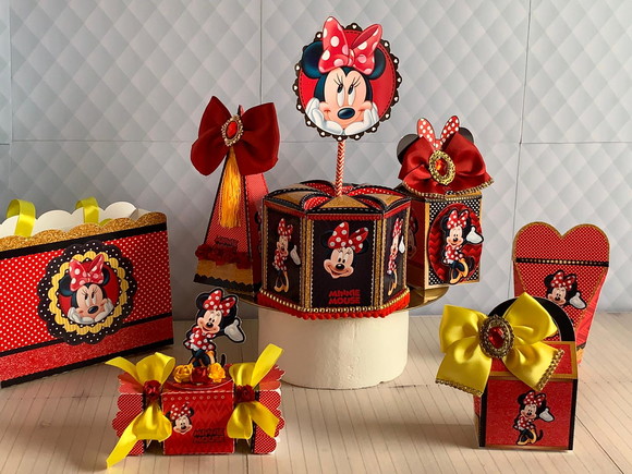 Arquivo Caixa Silhouette Minnie Luxo
