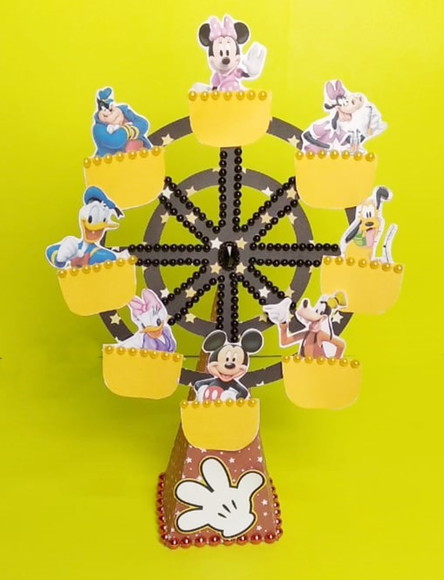 Kit Digital Silhouette Roda Gigante Mickey e Turma