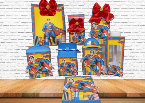 Arquivo de Corte Digital Silhouette Festa Super Man Luxo