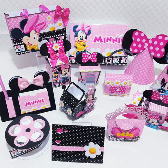 Arquivo Corte Digital Festa Minnie Rosa Luxo