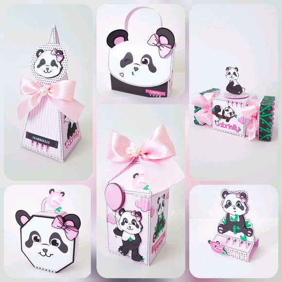 Arquivo Corte Digital Festa Panda Rosa Menina Luxo