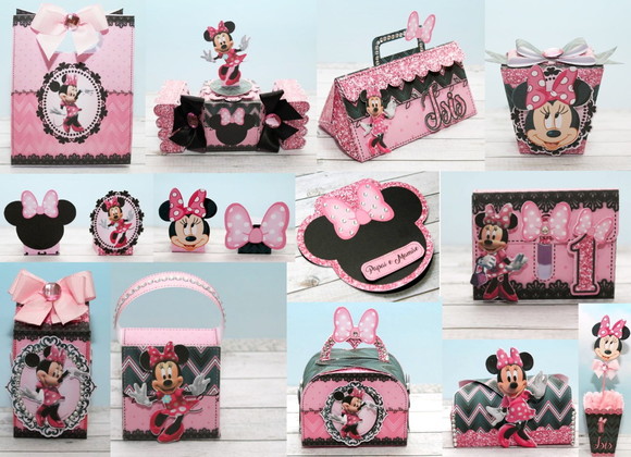Arquivo Silhouette Festa Minnie Rosa Luxo