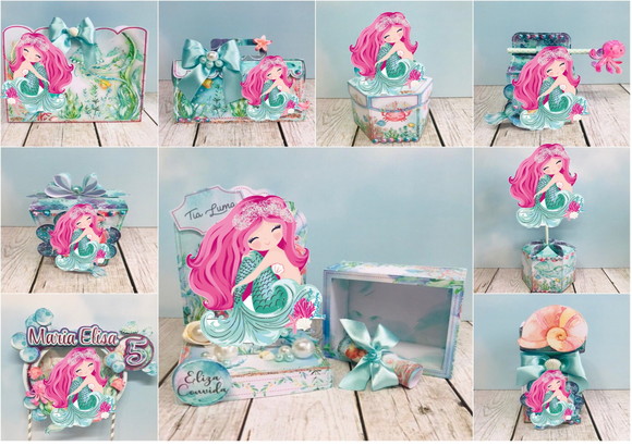 Sereia Linda Aquarelada Arquivo de Corte Studio e pdf