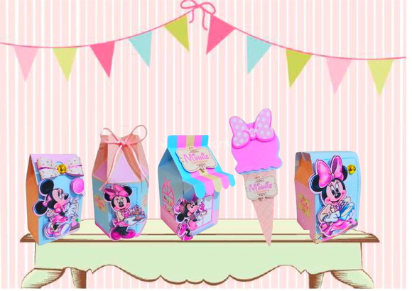 Arquivo de Corte Digital Minnie Confeiteira Rosa e Azul