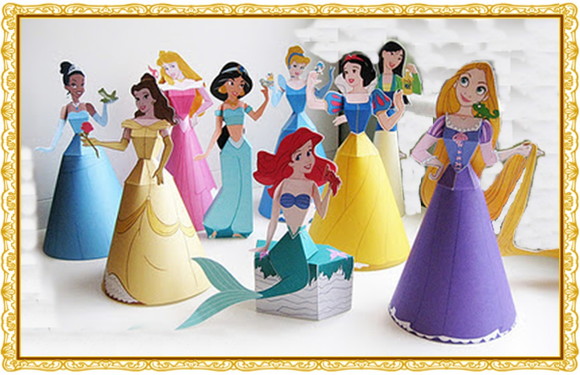 KIT DIGITAL ARQUIVO EM PNG PRINCESAS EM 3D