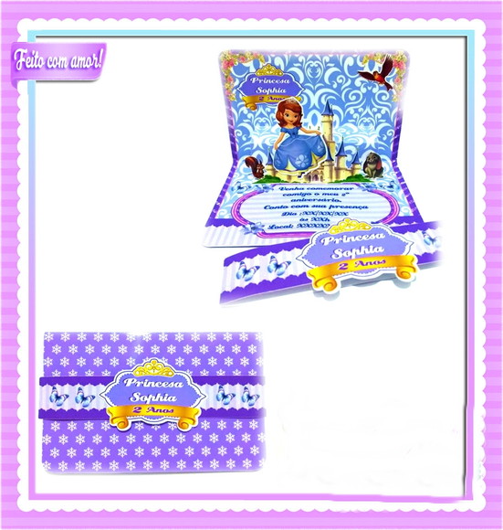 Kit Digital Silhouette Convite Princesa Sofia