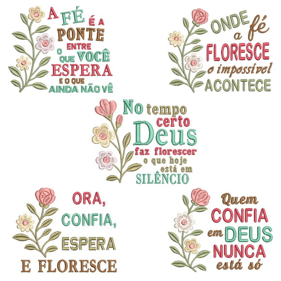 Coleção de Matrizes Frases de Fé Cristãs