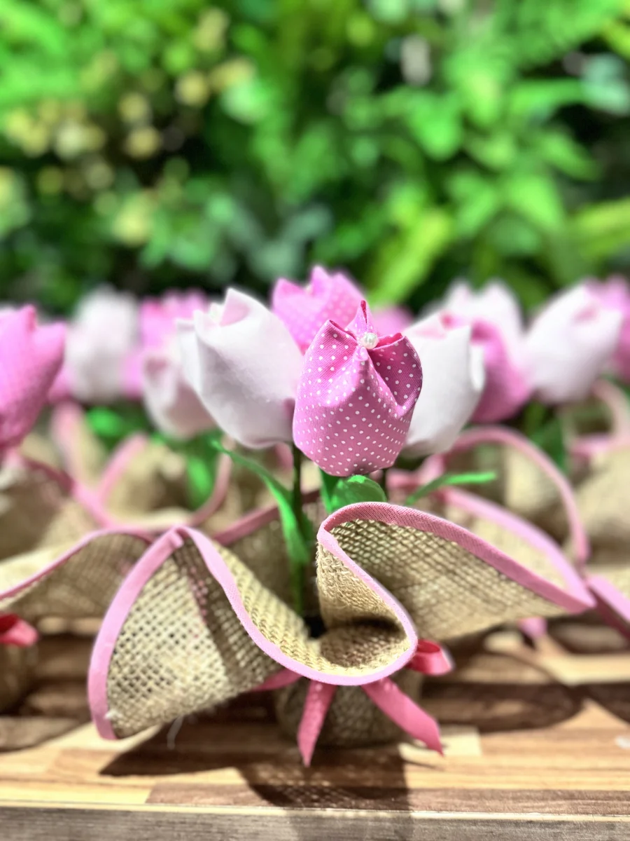 Centro de mesa rosa - Imagem 5