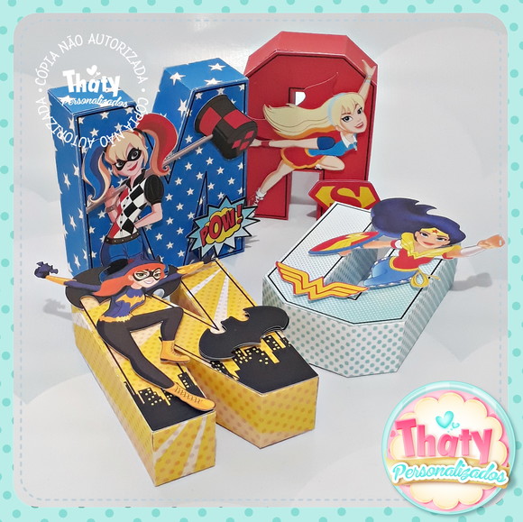 Letras 3d Super Hero Girls