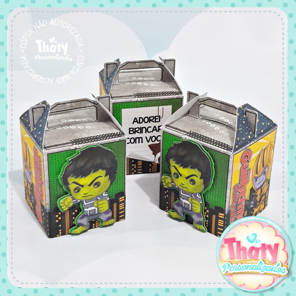 Caixa Geo Box Vingadores Cute : Hulk