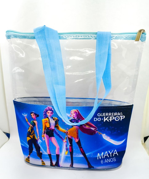 Maleta de Praia Infantil - Guerreiras K-pop Huntrix