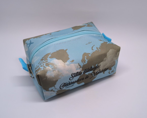 Mini Necessaire Box Mapa Mundi
