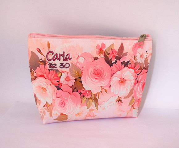 Necessaire Floral Salmão 001