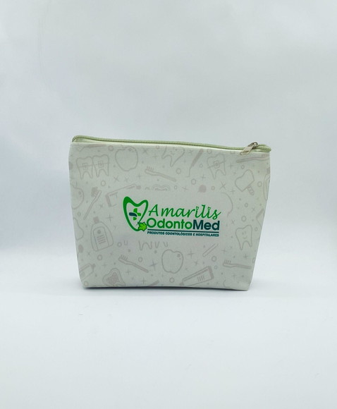 Necessaire Tema Odontologia com 22 cm Cinza 001