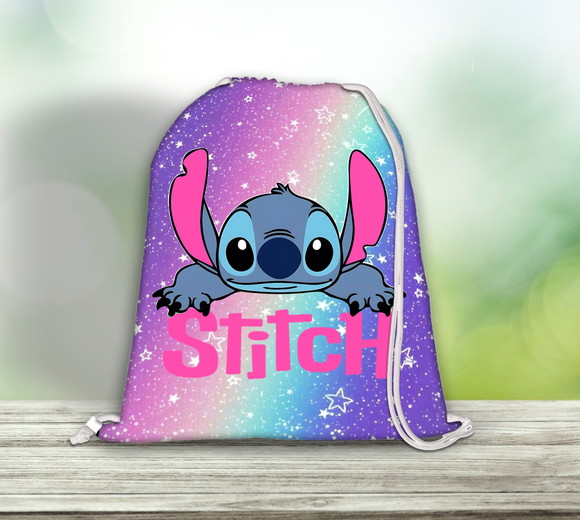 Mochila Mochilinha Sacola de Costa Stitch