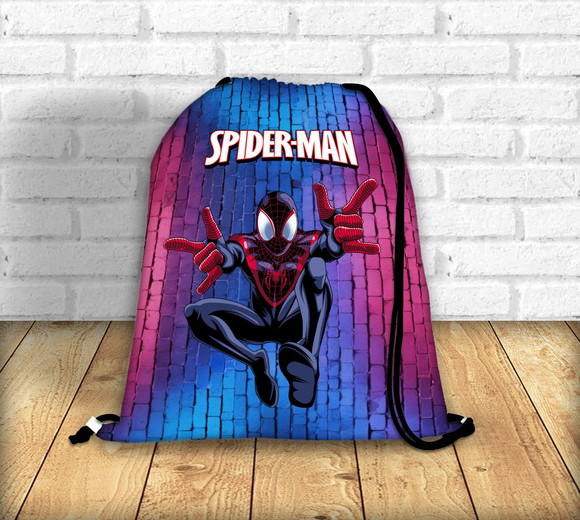 Mochila Saco Personalizada Tema Homem Aranha