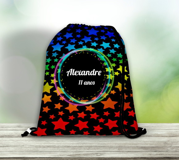 Mochilas Saco Festa Neon