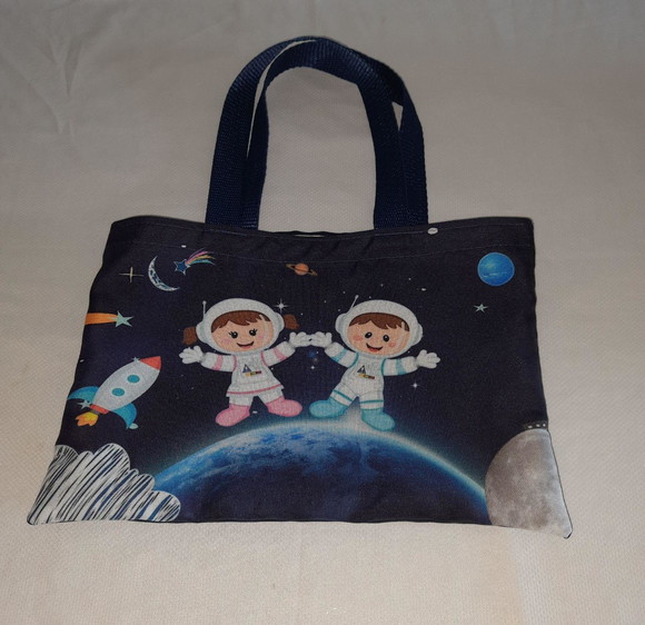 Sacolinhas Surpresa Personalizada de Tecido Tema Astronauta