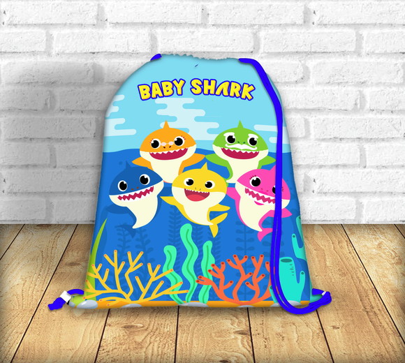Mochilinha Baby Shark Medida 20 x 30