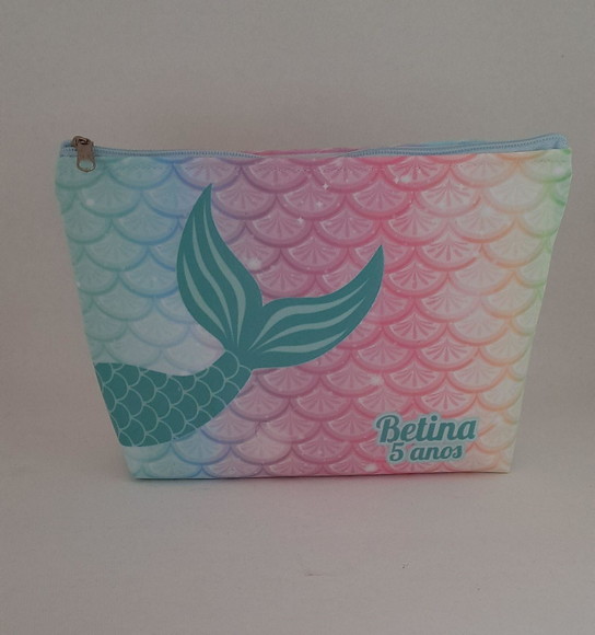 Bolsinha Nécessaire Lembrancinha Sereia Aniversario