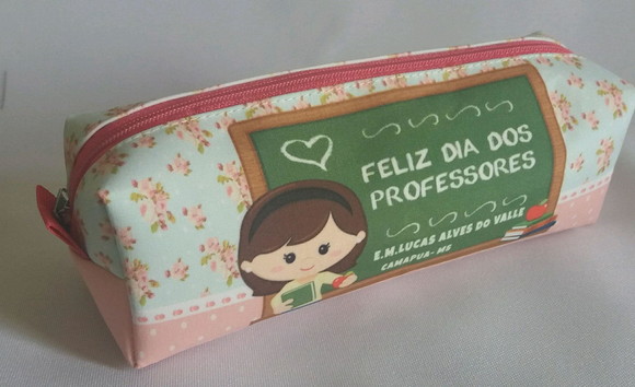 Kit 1 Necessaire + 1 Estojo Dia dos Professores
