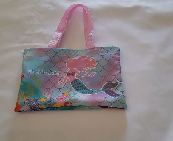 Kit 1 Sacola + 1 Necessaire Sereia