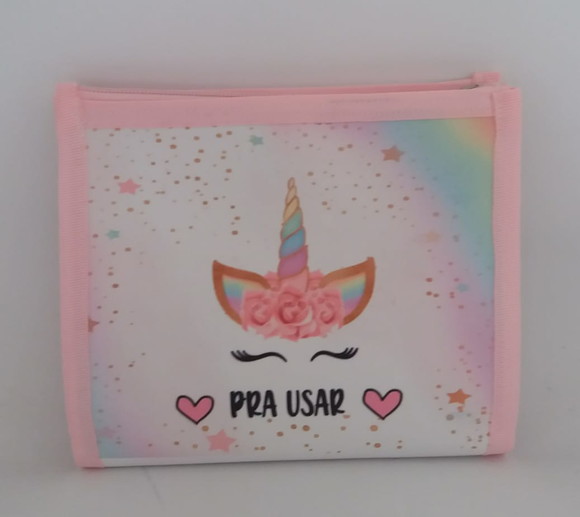 PORTA MÁSCARA LIMPAS E SUJAS UNICORNIO