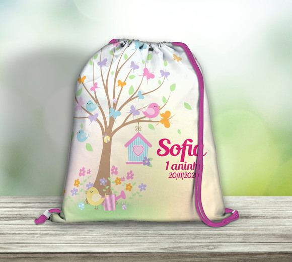 Mochila Jardim Encantado e Borboleta