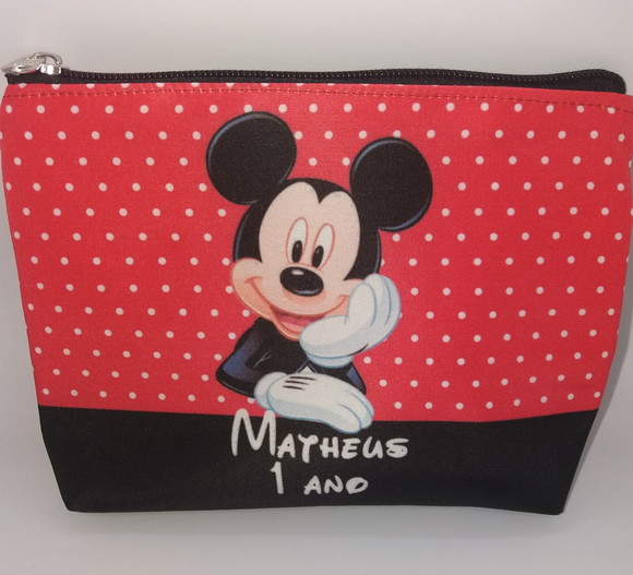 Nécessaire Minei e Mickey Vermelha