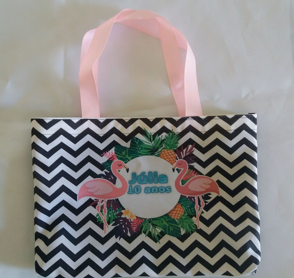 Sacolas flamingos tropical