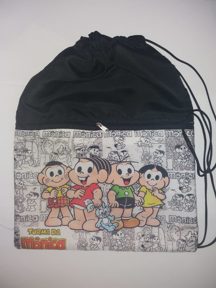 Mochilas Personalizadas 30x40 com bolso e ziper Monica - Imagem 2