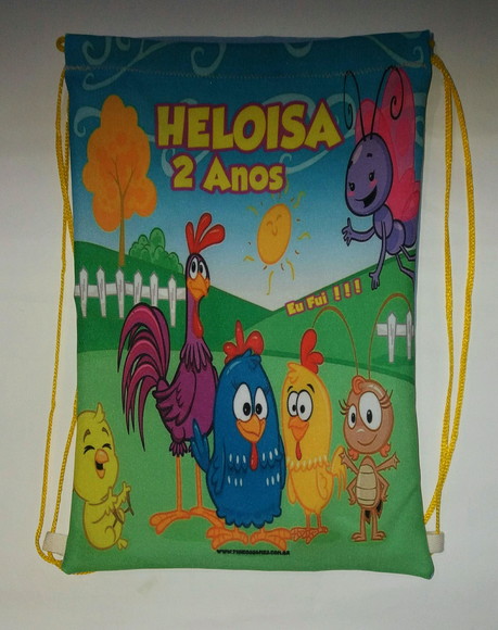 Mochilas tema Galinha Pintadinha 20x30