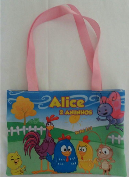 Galinha Pintadinha Alça e Fundo Rosa
