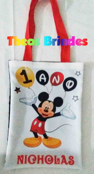 Mochilas ou Sacolas Mickey Festa
