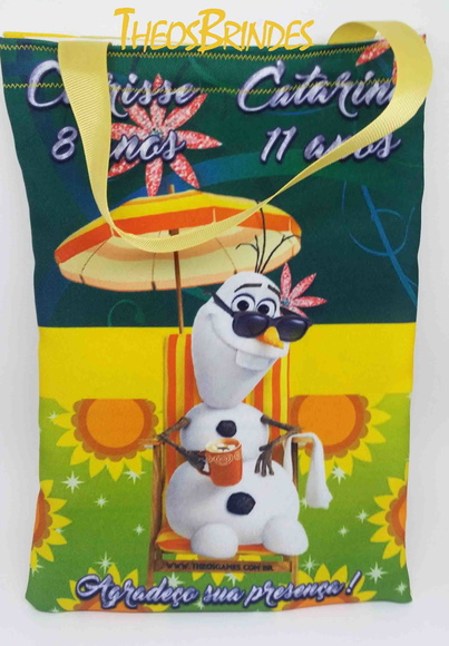 Ecobags ou Mochilas tema Frozen Forever
