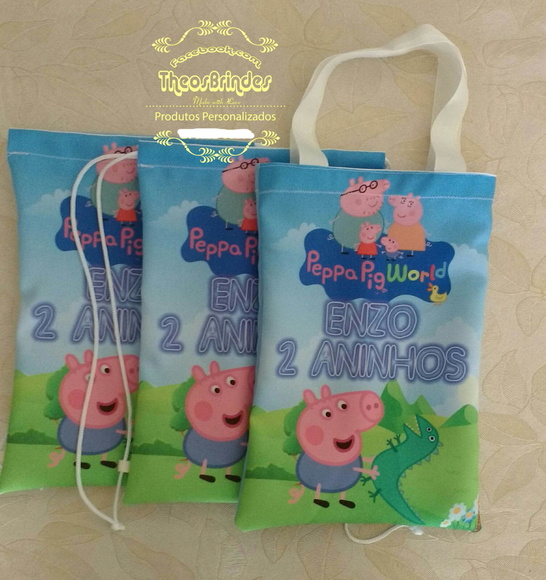 Mochilas Personalizadas - Peppa e Jorge