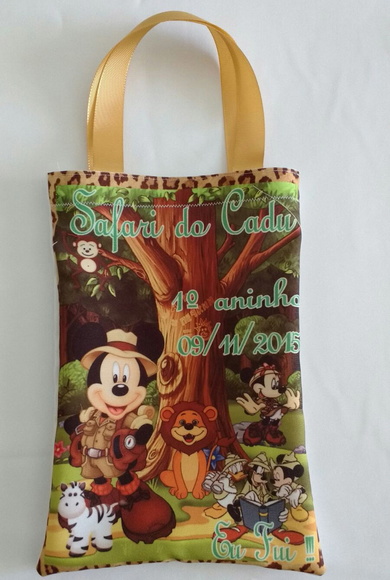 20 Mochilas ou Sacolas Tema Mickey Safar