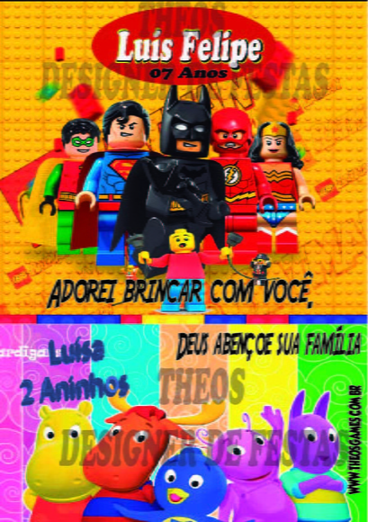 Saquinhos Perosnalizados Lego Marvel