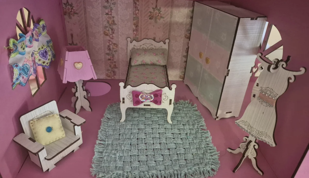 Casa Casinha de Boneca 80cm completa com iluminação - Imagem 6