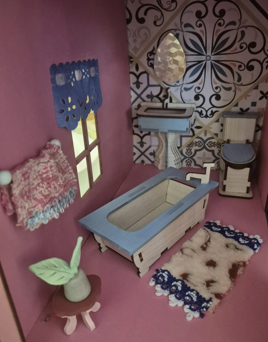 Casa Casinha de Boneca 80cm completa com iluminação - Imagem 5