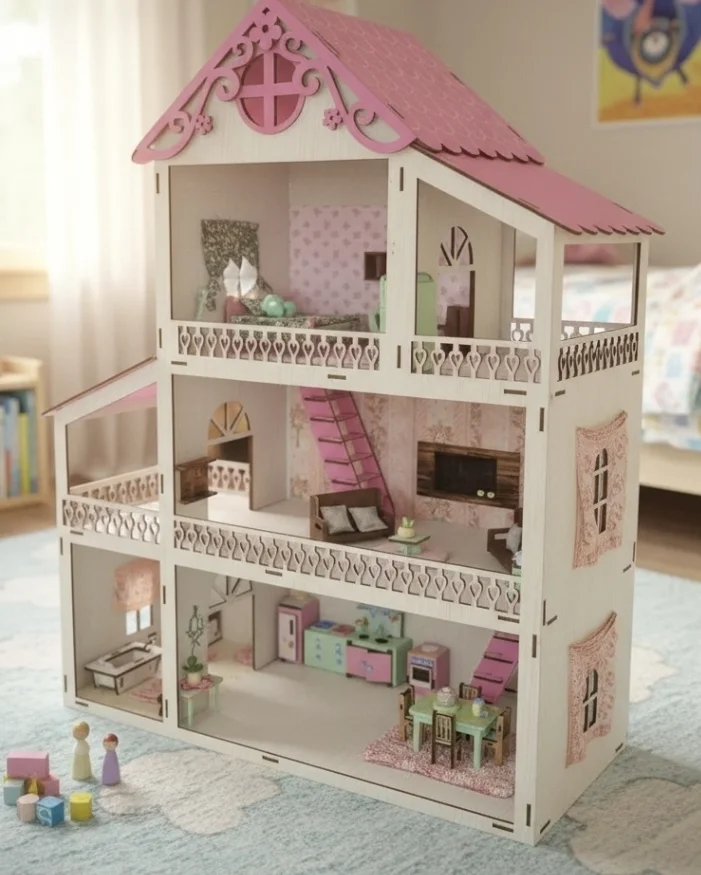Casa casinha de boneca completa