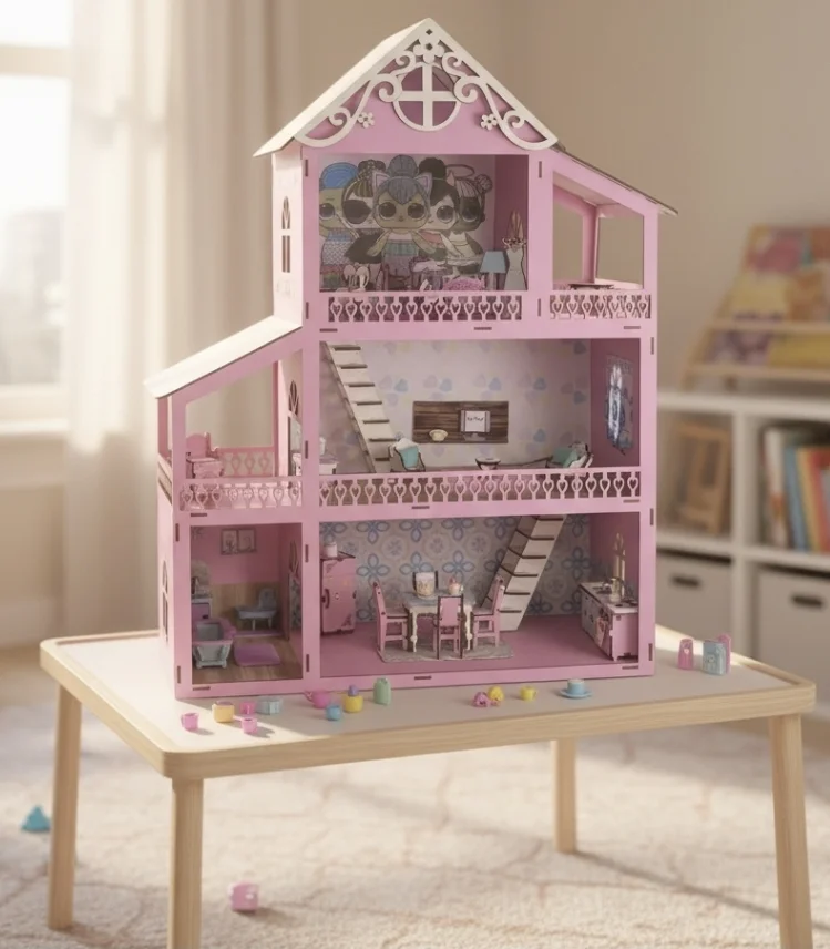 Casa casinha de boneca tema Lol completa