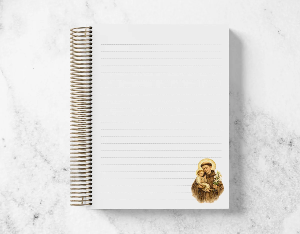 Caderno Católico Santo Antônio Personalizado - Imagem 3