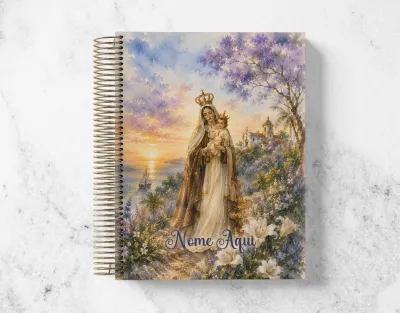 Caderno Católico Nossa Senhora do Carmo Personalizado