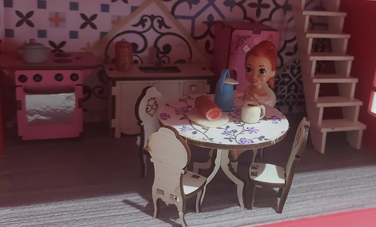 Casa casinha de bonecas com iluminação completa - Imagem 5